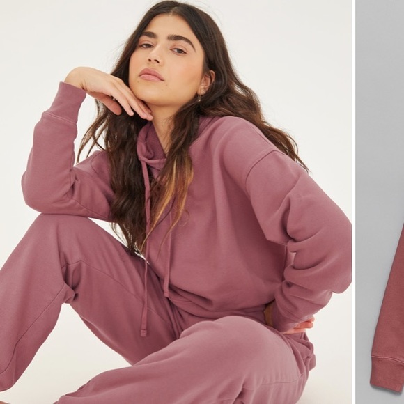 girlfriend collective Sweaters - Girlfriend collective Mauve hoodie small NWT